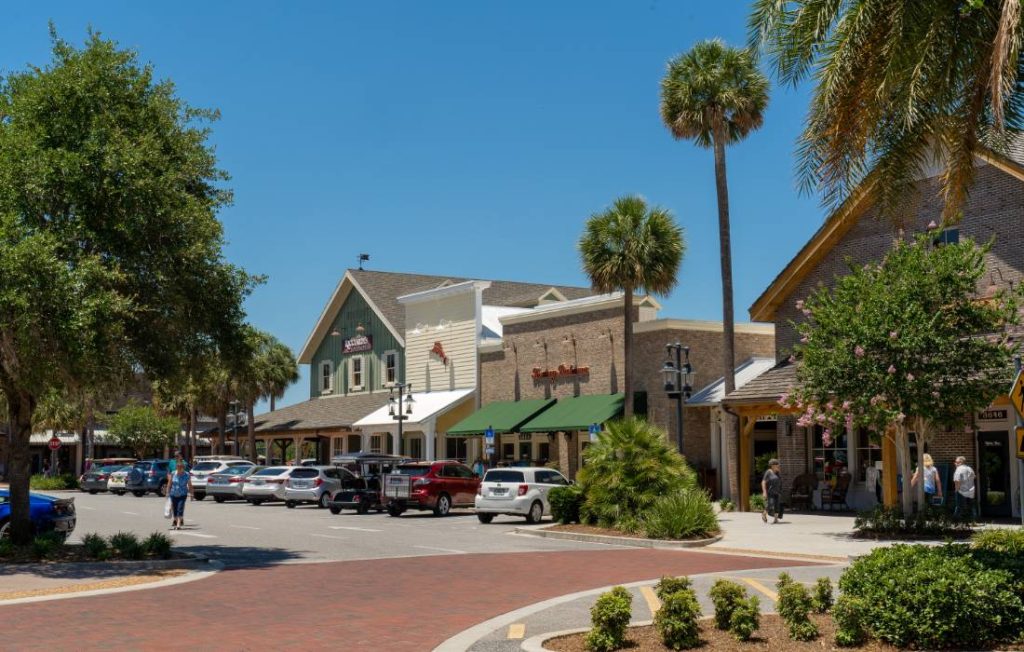 Clymer Farner Barley portfolio project, Brownwood Paddock Square street shopping and stores.